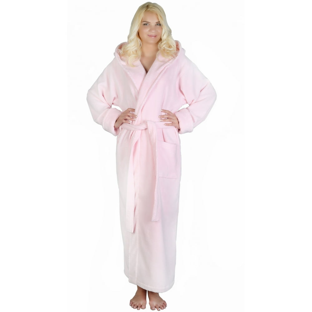 Arus Women's Ankle Length Hooded Low Twist Soft Turkish Cotton