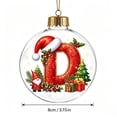 thumbnail image 4 of WWC Letter Christmas Ball Ornament, 2D Acrylic LED Hanging Personalized Letter Ornament, Warm Glowing Christmas Tree Decor for Holiday Party Gift, D, 4 of 6