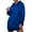 Blue, variant on QUYUON Long Hooded Sweatshirt Women Hoodies Dress Drawstring Pockets Long Sleeve Hoodie Pullover Tops Side Split Hem Blouse Shirts Fall Sweatshirts Winter Sweater Coat Blue L