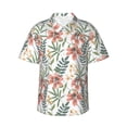 thumbnail image 2 of Yiaed Lilies Flowers Print Hawaiian Shirt for Men Short Sleeve Button Down Shirts Beach Shirts for Men-X-Large, 2 of 5