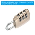 thumbnail image 4 of Security Steel Cable with 3 Digit Combination Lock, 4.9'/1.5M Coated Safety Wire Rope Double Loop Padlock, Gold, 4 of 7