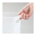 thumbnail image 5 of mDesign Plastic Small 1.5 Gal./5.7 Liter Trash Can, Handles, 2 Pack, Clear Frost, 5 of 8