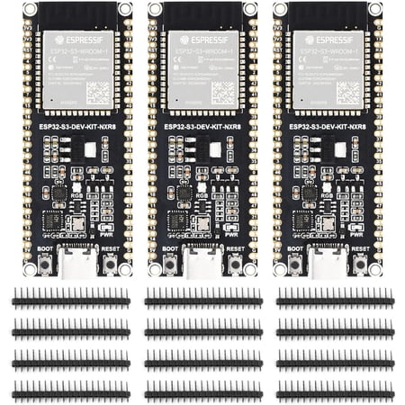2PCS ESP32-S3 Microcontroller, 2.4GHz Wi-Fi Development Board, 240MHz Dual Core Processor, ESP32-S3-WROOM-1 Module, 16MB Flash, Without Header