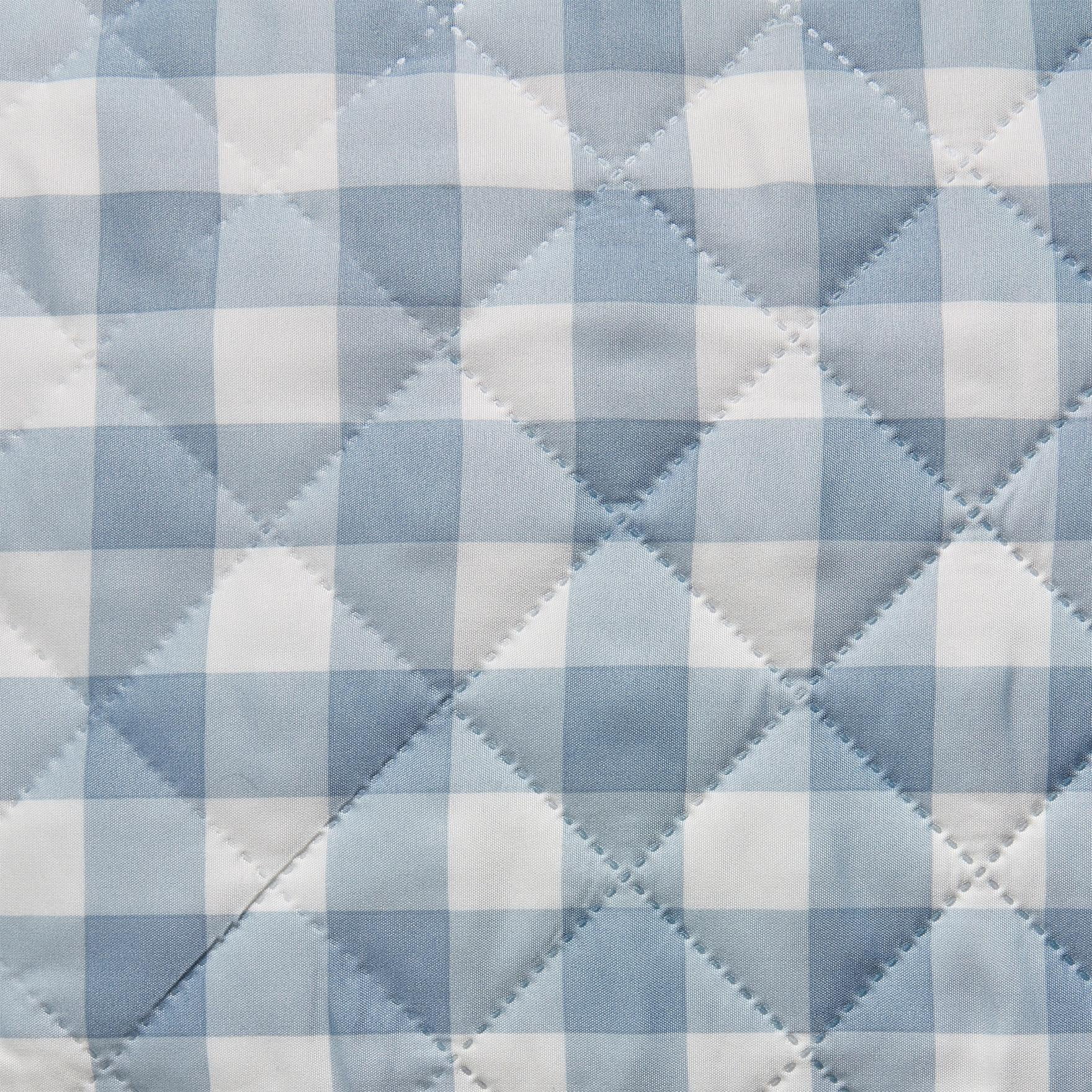 VCNY Home Blue Gingham 3-Piece Adult Microfiber Quilt Set, Full/Queen