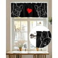 thumbnail image 7 of French Bulldog Valances for Windows Love Heart Cute Dog Valance Rod Pocket Light Filtering Short Window Treatments Curtains for Kitchen Bathroom Living Room Bedroom, 1 Panel, 42 x 12 Inch, 7 of 7