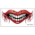 thumbnail image 3 of Wovilon Halloween Decorations Indoor 2023 New Halloween Prank Makeup Temporary Halloween Clown Horror Mouth Stickers Removable And Realistic Temporary Kit, Halloween Makeup Props, 3 of 4