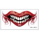 thumbnail image 2 of Pegatinas de pared 2023, nuevo maquillaje de broma de Halloween, pegatinas temporales de boca de payaso de terror de Halloween, kit temporal extraíble y realista, accesorios de maquillaje de Halloween, 2 of 2