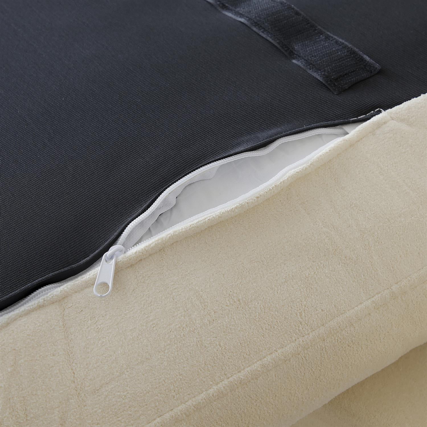 Demi Bonn 149" Cloud Sectional Sofa with L-Shape Chaise, Modern Deep Seat Modular Couch, Velvet Upholstered for Living Room or Bedroom, No Assembly Needed, Beige