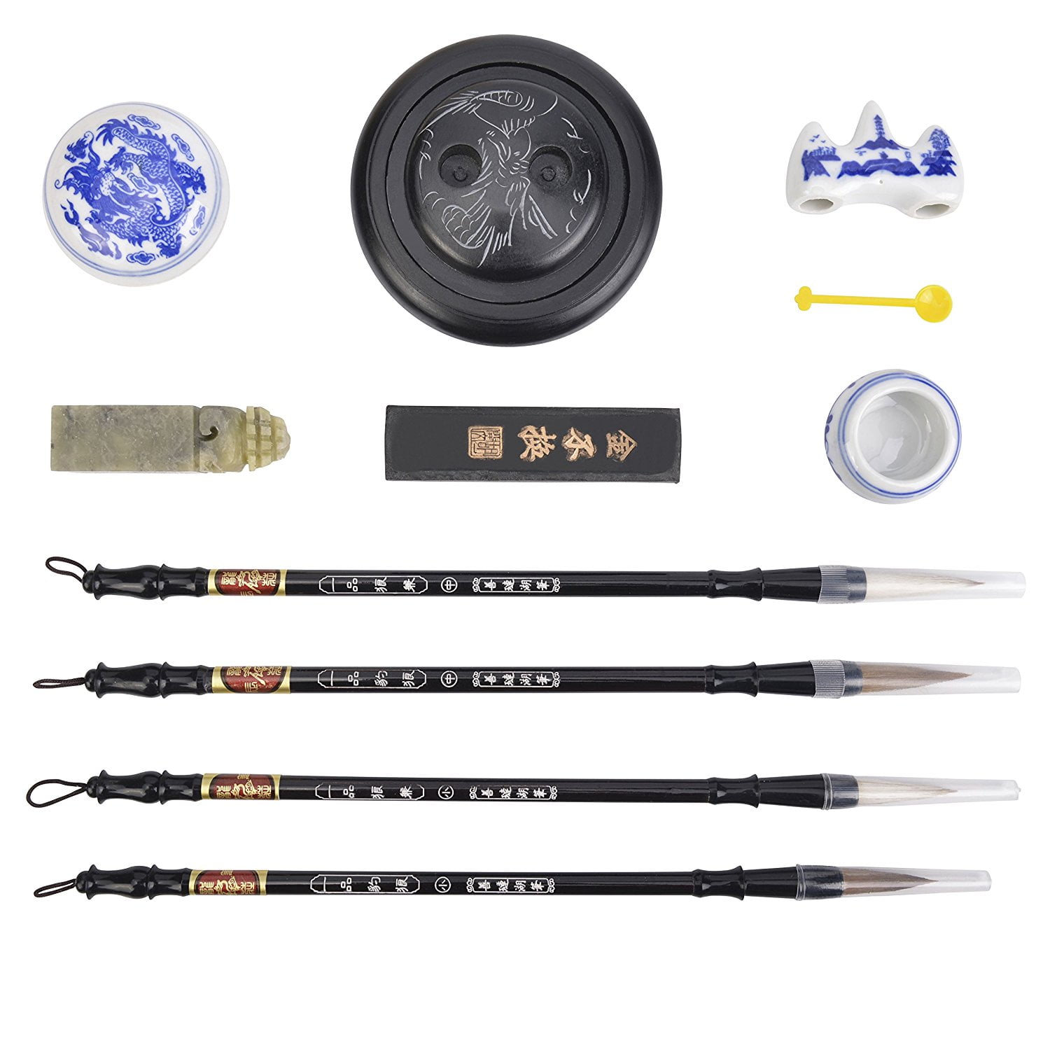 Calligraphy Sumi Brush Artecho Chinese Water-writing Calligraphy Gift Set Chinese Brushes Rewritable Set 10 Pcs for Beginners