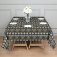 thumbnail image 3 of Black Buffalo Geometric Pattern Square Tablecloth,Waterproof Square Table Cover,Wipeable Spillproof Washable Table Cover for Home Kitchen Party Decor 52"x52"(132x132cm), 3 of 6
