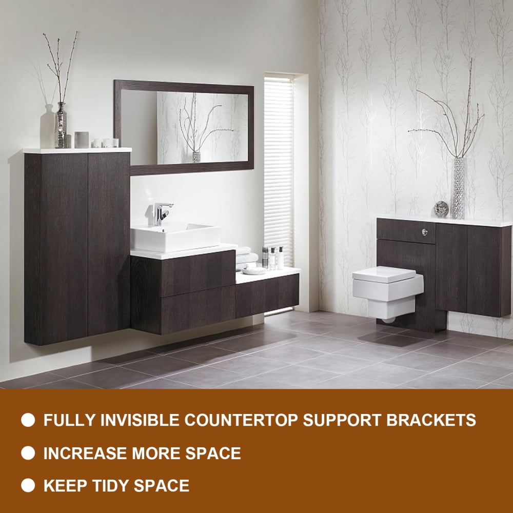 Flroha Heavy Duty Floating Shelf Bracket Heavy Duty Steel Floating Shelves Brackets 3 Pieces Modern Corbels Wall Shelving Support for Kitchens Bathrooms Bedrooms Offices in style