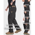 thumbnail image 4 of NAVEKULL Men's Stretch Ripstop Cargo Pants Water Resistant Flex Hiking Pants Lightweight EDC Operator Utility Work Pants, 4 of 6