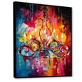 thumbnail image 2 of Designart "Chandelier Luminous Euphony" Glam Floater Framed Wall Decor, 2 of 7