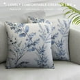 thumbnail image 3 of GOSMITH  Leaf Branch Jacquard Throw Pillow Covers Decorative Leaf Pillowcases Square Cushion Covers for Couch, Blue/Grey Leaf, 3 of 5