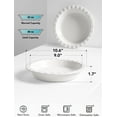 thumbnail image 5 of LE TAUCI 9" Ceramic Pie Pans, 36 OZ Pie Plate, Set of 2 Baking Dish for Pumpkin Pie, White, 5 of 9