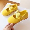 thumbnail image 2 of eczipvz Purple Shoes for Girls Toddler Girls Dress Shoes Ballet Mary Jane Flats Princess Shoes Yellow,9, 2 of 6