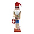 thumbnail image 1 of AMLESO 15inch Wood Beach Santa Figure Nutcracker Puppet Toy for House Warming Party C, 1 of 8