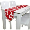 thumbnail image 3 of Coolnut 13"x70" Table Runner, Red Hearts On White Washable Table Cloth Runner for Holiday Home Wedding Table Top Decoration, 3 of 5