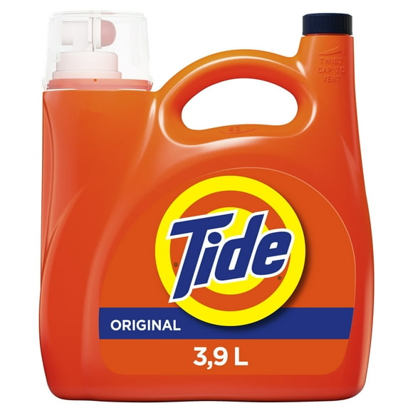 Detergente Líquido Tide Original, para ropa blanca y de color, 100 Cargas, 3,9 l