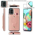 thumbnail image 2 of Wallet Case for Samsung Galaxy A51 4G, Dteck Soft PU Leather Credit Card Slot Hand Strap Shockproof Protective Case For Samsung Galaxy A51 4G,Rosegold, 2 of 8