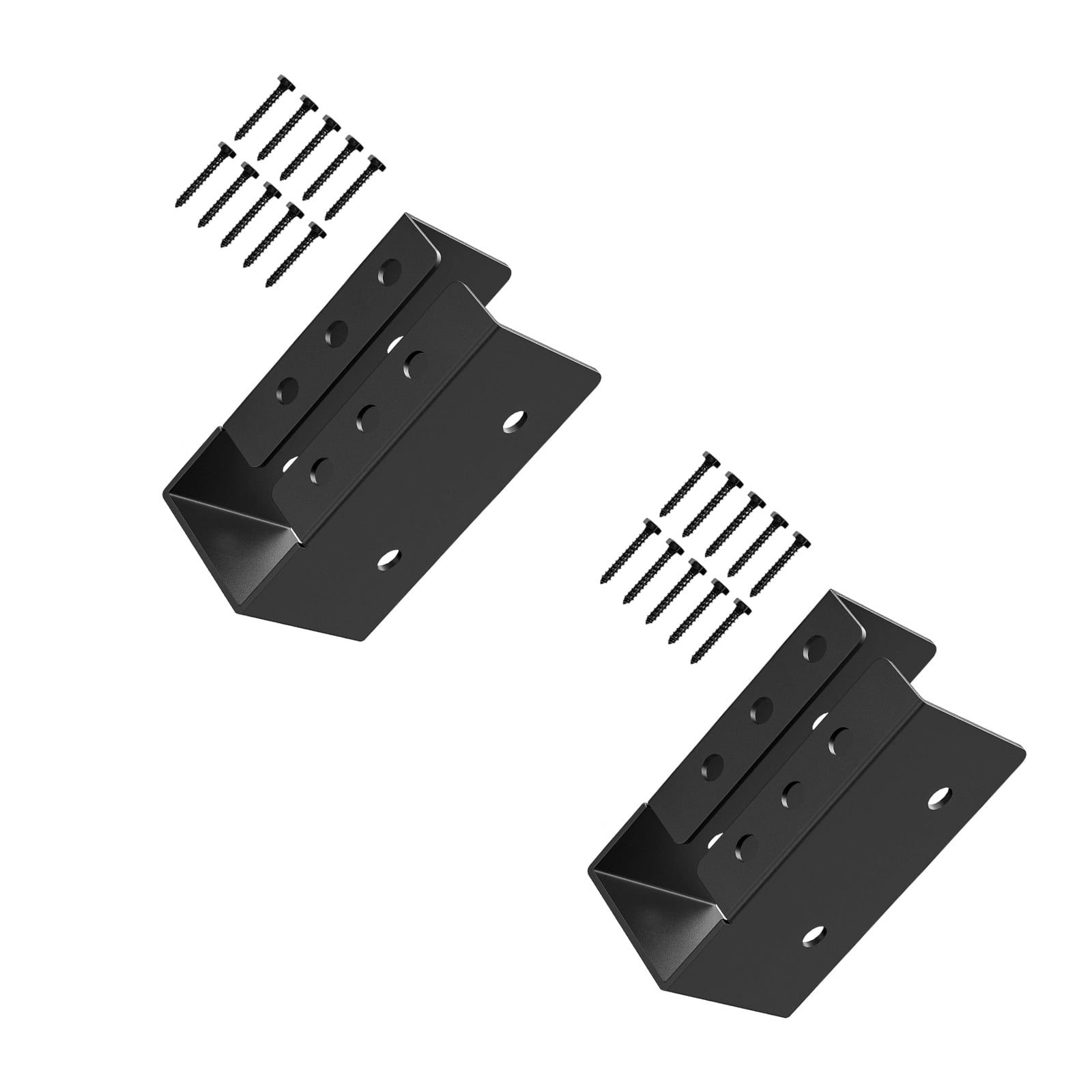 2Pcs Metal Deck Railing Bracket Connector Adjustable Fence Bracket Concealed Support Beam Hanger Flange Enduring