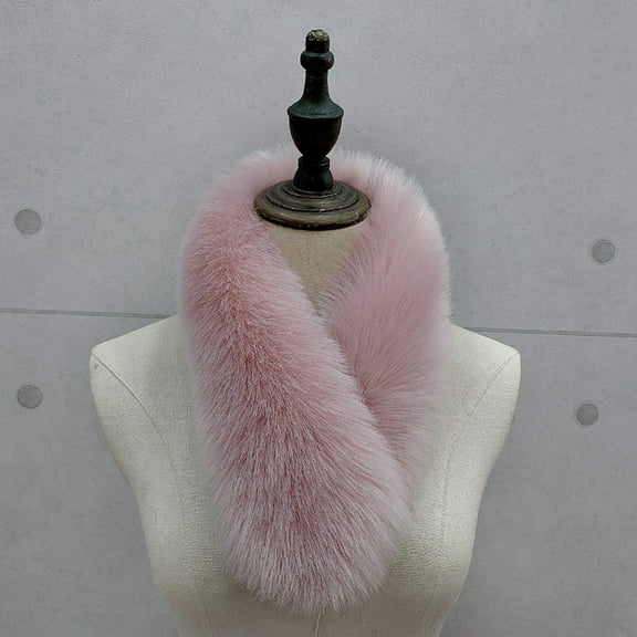 Holiday Gifts Saving! Pejock Womens Faux Fur Scarves Winter Faux Fur Neck Warmer Scarf Cold Weather Knitted Fuzzy Fluffy Rectangle Faux Furry Wrap Warm Soft Cozy