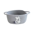 thumbnail image 2 of Woven Storage Baskets Cotton Rope Storage Laundry Baskets Toy Baskets Home Desktop Storage, F-26*19*11cm, Gray, 2 of 9