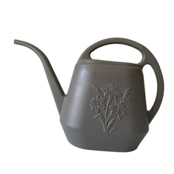 Regadera con pico largo y mango ergonómico, moderna, para jardín Gris oscuro