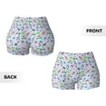 thumbnail image 5 of Fotbe Cartoon Animals Seamless Shorts, Womens Workout Shorts High Waist Stretch Booty Short for Gym/Yoga/Running/Biking-X-Large, 5 of 9