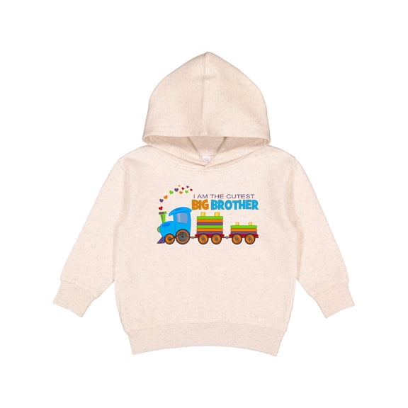 Inktastic I Am the Cutest Big Brother Train Toddler Hoodie