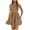 Khaki, variant on Summer Bubble Dresses for Women 2025 Casual Sleeveless Tank Mini Short Dress Crew Neck Smocked Sundress with Pockets