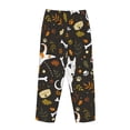 thumbnail image 3 of Lsque Bones And Leaves Print Women's Pajama Pants, Lounge Pant - Comfortable Home Wear,Elastic Waistband, Stylish Design-Small, 3 of 9