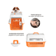 thumbnail image 5 of Jaula Transportadora Mascotas Rectangular Lab.G Naranja Blanco, 5 of 5