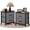 Grey-2, variant on Simple Deluxe Nightstand 2 Drawers Dresser for Bedroom, 3-Tier Bedside Table with Fabric Bins, Night Stand Set 2, End Table for Living Room, wood top Load-bearing up to 44 lb, Black