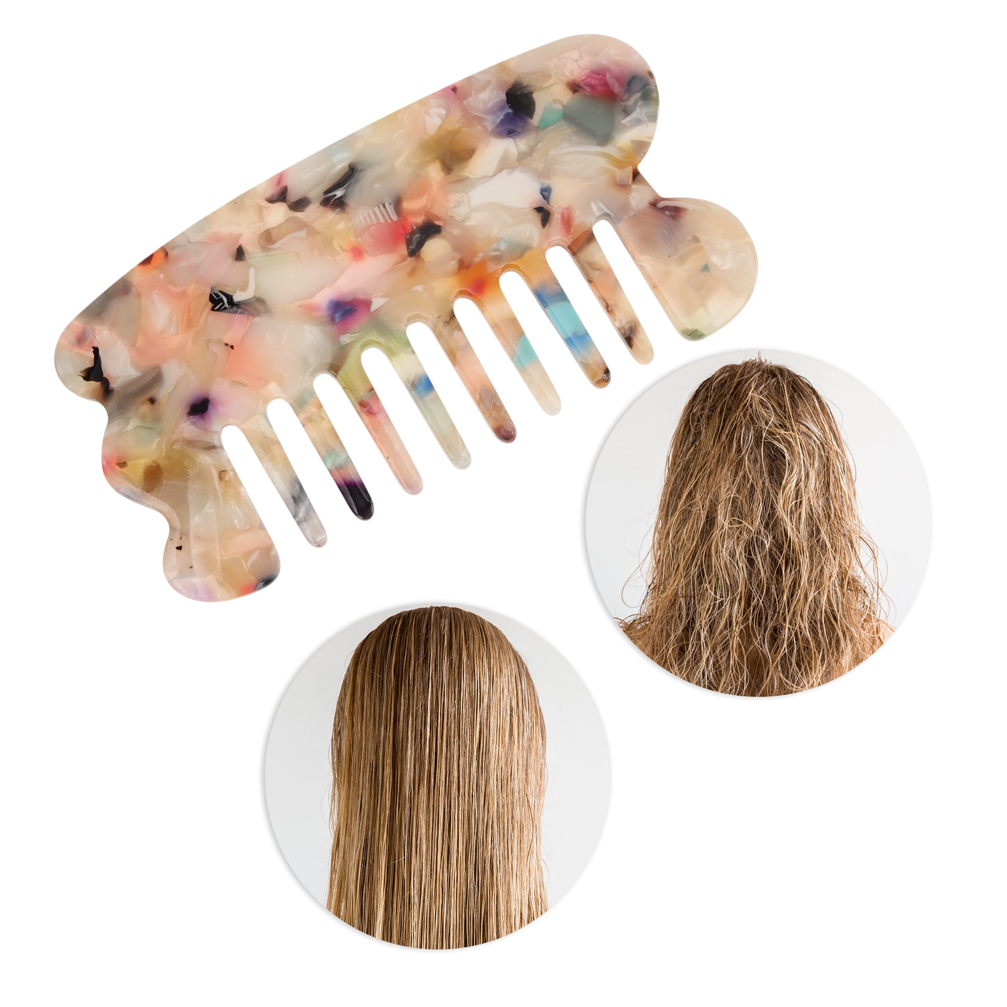 Unique Bargains 1 Pc Scraping Anti-Static Hair Comb for All Hair Types Styles Multicolor