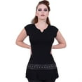 thumbnail image 2 of Spiral - Gothic Rock - Stud Waist Mini Dress Black - 3XL, 2 of 2