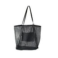 thumbnail image 1 of ZheElen Beach Bags Mesh Shoulder Tote Transparent Bathing Swimming Bag Outdoor Handbag Multi-function Durable  American Style Lady Black Black, 1 of 6