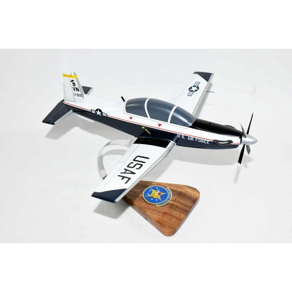 Beechcraft® T-6A Texan II, 5th Flying Training Squadron Spittin Kittens, 1/33 Mahogany Scale Model