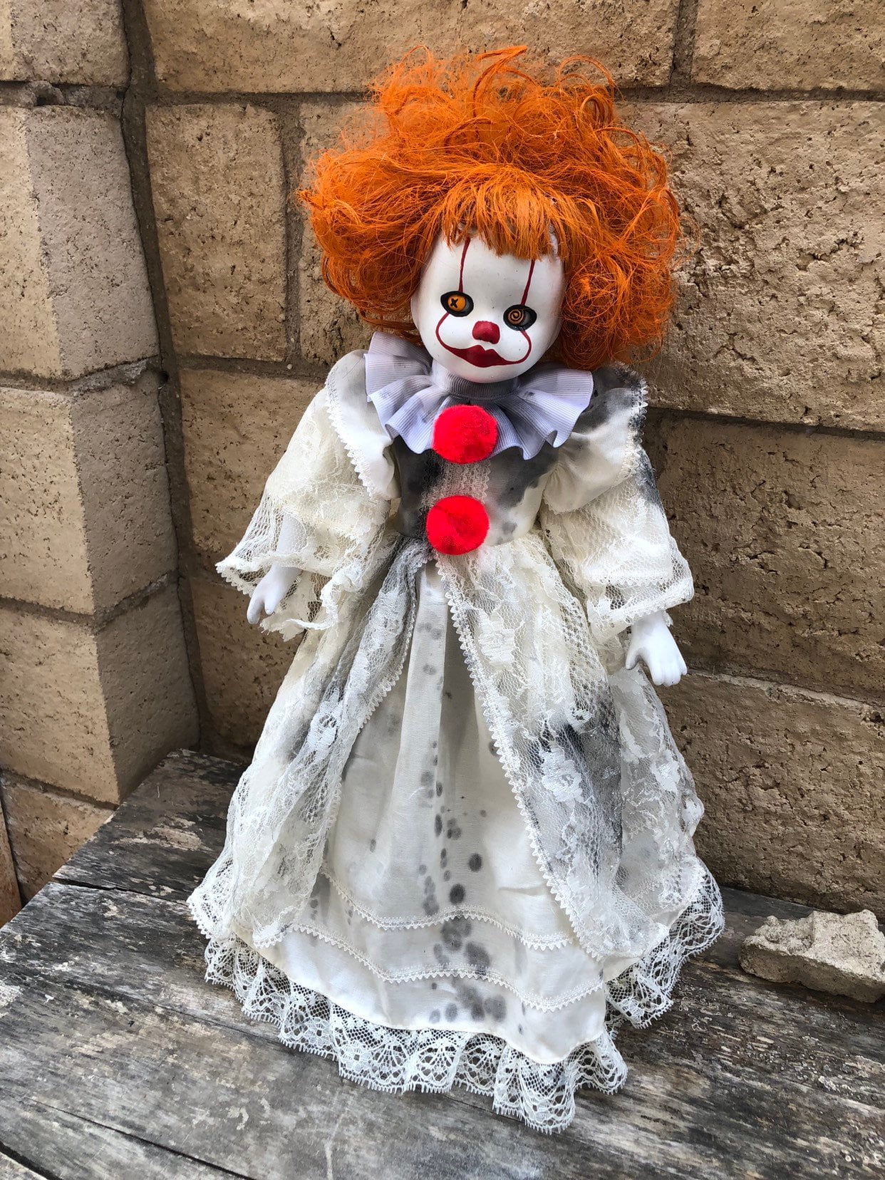 OOAK Twirly Eye Pennywise IT Clown Creepy Horror Doll Art by Christie ...