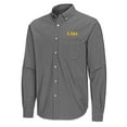 thumbnail image 2 of Men's Antigua Black LSU Tigers Porter Woven Tri-Blend Long Sleeve Button-Down Shirt, 2 of 3