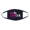 Beast Cancer Awareness Heal Cancer Cotton Face Cover Mask, Navy-S/M
