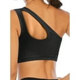 thumbnail image 4 of YouLoveIt Women Sports Bra One Shoulder Sports Bra Women Sexy Medium Support Sports Yoga Bras Comfy Stretch Sport Bra  Removable Padded Sports Bras, 4 of 8
