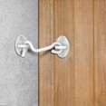 thumbnail image 5 of 2 Pieces Barn Door Latches, Door Closing Hook, Stainless Steel Window Catch With Screws For Door Window, Door, Barn (white), 5 of 5