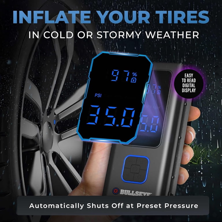 Free Shipping! Bullseye Portable Tire Inflator and Powerbank 120