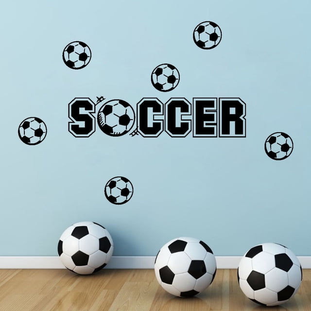 WIFKLSIIPG Soccer Removable Art Mural Home Room Decor Wall Stickers