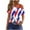 A02_Red, variant on Womens Independence Day One Shoulder Patriotic Tops Asymmetrical Off Shoulder Short Sleeve Blouses USA Flag Tunic Tee A04_Red