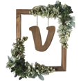 thumbnail image 2 of BKER Wooden Alphabet Wreath For Wall Home Living Room Bedroom Decorative Letter Sign With Hook And Rope For DIY Word Display, 2 of 7