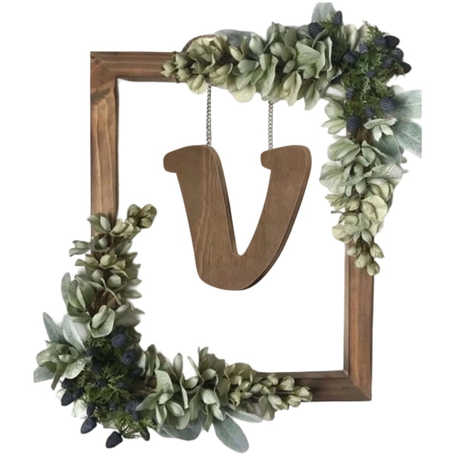 Corona de letras de madera para pared, salón, dormitorio, letrero decorativo con gancho y cuerda para crear palabras DIY