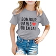 thumbnail image 1 of TZEWGL T-Shirts de Sport à Manches Courtes Col Rond Basique pour Enfants Taille 6-7T, 1 of 5