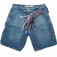 thumbnail image 3 of Pantalones cortos vaqueros con estampado de hip hop para hombre, estilo urbano, modernos, informales, de longitud media y corte recto., 3 of 5